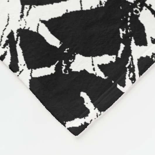 Bold Black And White Blue Eyes Tiger Fleece Deken (Hoek)