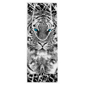 Bold Black And White Blue Eyes Tiger Wijn Cadeautas (Achterkant)