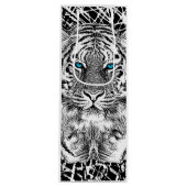Bold Black And White Blue Eyes Tiger Wijn Cadeautas (Voorkant)