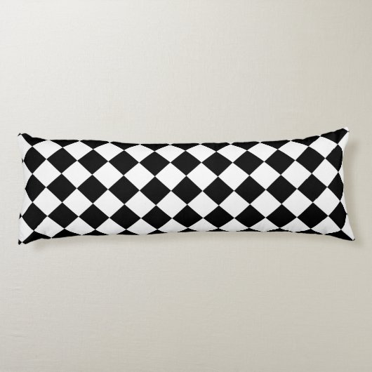 Bold Black and White Chevron Pattern Classic Lichaamskussen (Achterkant)