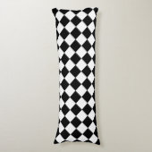 Bold Black and White Chevron Pattern Classic Lichaamskussen (Voorkant Verticaal)
