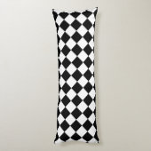 Bold Black and White Chevron Pattern Classic Lichaamskussen (Achterkant (Verticaal))