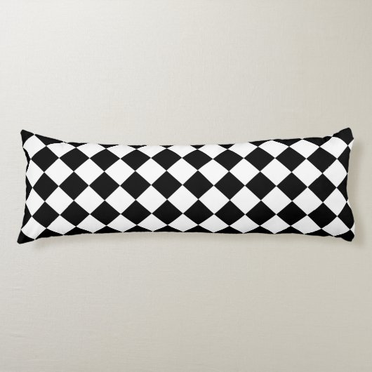 Bold Black and White Chevron Pattern Classic Lichaamskussen (Voorkant)