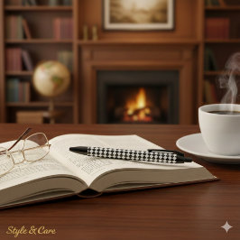 Bold Black and White Chevron Pattern Classic Zwarte Inkt Pen