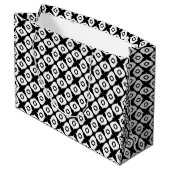 Bold Black and White Symmetrical Arabesque Pattern Groot Cadeauzakje (Achterkant Gekanteld)