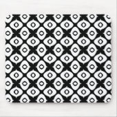 Bold Black and White Symmetrical Arabesque Pattern Muismat (Voorkant)