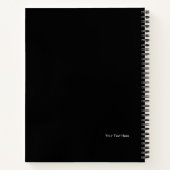 Bold Black and White Symmetrical Arabesque Pattern Notitieboek (Achterkant)