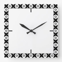 Bold Black and White Symmetrical Arabesque Pattern