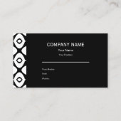 Bold Black and White Symmetrical Arabesque Pattern Visitekaartje (Voorkant)