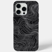 Bold Black and White Topographic Art 🖤 Case-Mate iPhone Case (Achterkant)