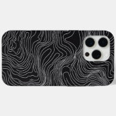 Bold Black and White Topographic Art 🖤 Case-Mate iPhone Case (Achterkant (horizontaal))