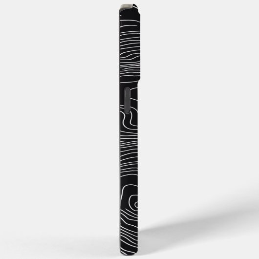 Bold Black and White Topographic Art 🖤 Case-Mate iPhone Case (Achterkant / Rechts)