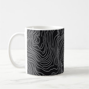 Bold Black and White Topographic Art 🖤 Koffiemok