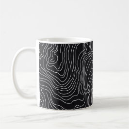 Bold Black and White Topographic Art 🖤 Koffiemok