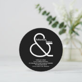 Bold Black and White Wedding Kaart (Staand voorkant)