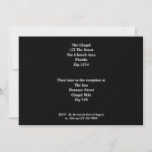 Bold Black and White Wedding Kaart (Achterkant)