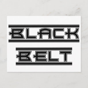 Bold Black Belt Rank Promotion Test Invation Uitnodiging Briefkaart