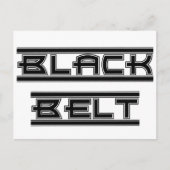 Bold Black Belt Rank Promotion Test Invation Uitnodiging Briefkaart (Voorkant)