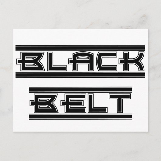 Bold Black Belt Rank Promotion Test Invation Uitnodiging Briefkaart (Voorkant)