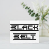 Bold Black Belt Rank Promotion Test Invation Uitnodiging Briefkaart (Staand voorkant)