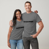 "Bold 'BLACK BERRY' Text T-Shirt Design". (Unisex)