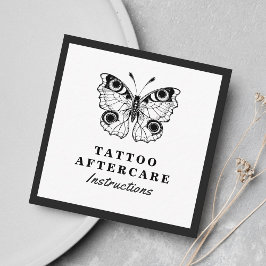 Bold Black Butterfly Tattoo Aftercare Instructions Vierkante Visitekaartje