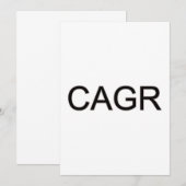 Bold Black CAGR Programmakaart (Voorkant / Achterkant)