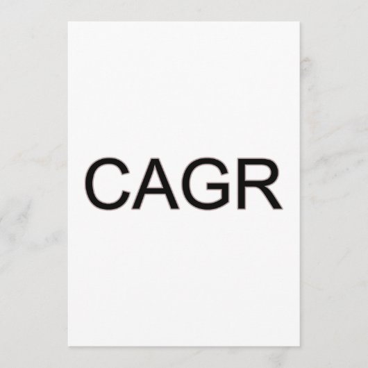 Bold Black CAGR Programmakaart (Voorkant)