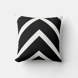 Bold Black Chevron Kussen