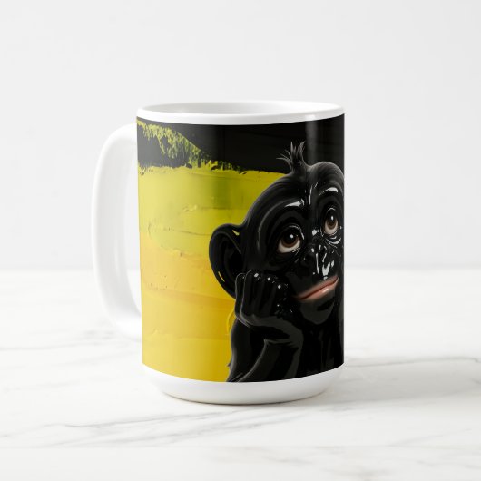Bold Black Chimp Koffiemok (Voorkant links)