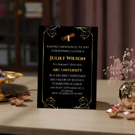 Bold Black college afstuderen stijlvolle start Kaart