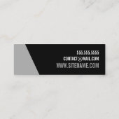 Bold Black en Grey Personal Trainer Mini Visitekaartje (Achterkant)