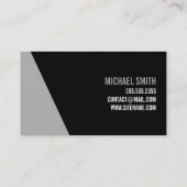 Bold Black en Grey Personal Trainer Visitekaartje (Achterkant)