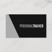 Bold Black en Grey Personal Trainer Visitekaartje (Voorkant)