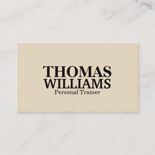 Bold Black en Grey Personal Trainer Visitekaartje (Voorkant)