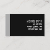 Bold Black en Grey Personal Trainer Visitekaartje (Achterkant)