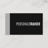 Bold Black en Grey Personal Trainer Visitekaartje (Voorkant)