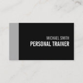 Bold Black en Grey Personal Trainer Visitekaartje (Voorkant)