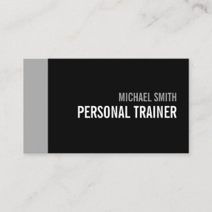 Bold Black en Grey Personal Trainer Visitekaartje