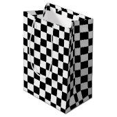 Bold Black en White Cadeautas (Voorkant Gekanteld)