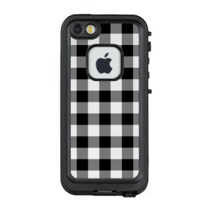 Bold Black en White Gingham Pset LifeProof FRÄ’ iPhone SE/5/5s Hoesje