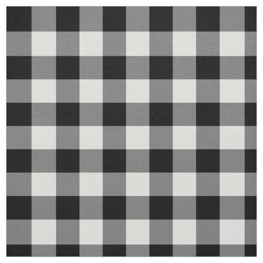 Bold Black en White Gingham Pset Stof (Swatch)