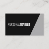Bold Black en White Personal Trainer Visitekaartje (Voorkant)