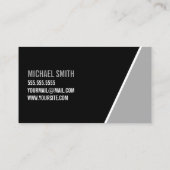 Bold Black en White Personal Trainer Visitekaartje (Achterkant)