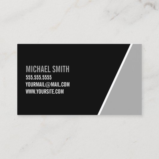 Bold Black en White Personal Trainer Visitekaartje (Achterkant)