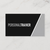 Bold Black en White Personal Trainer Visitekaartje (Voorkant)