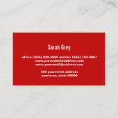 Bold Black en White Striped Red Ribbon Group Visitekaartje (Achterkant)