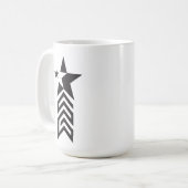 Bold Black Geometric Star Koffiemok (Voorkant links)