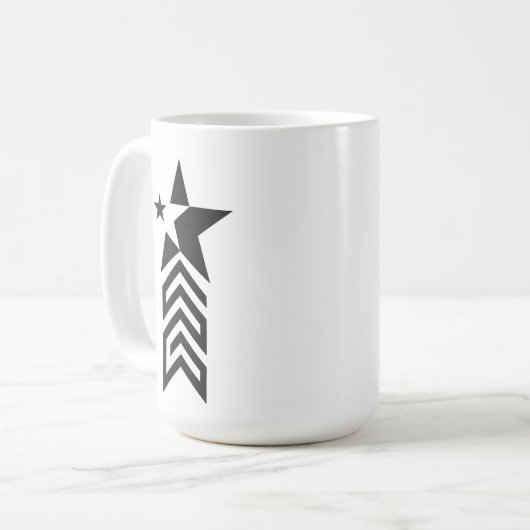 Bold Black Geometric Star Koffiemok (Voorkant links)