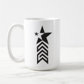 Bold Black Geometric Star Koffiemok (Links)